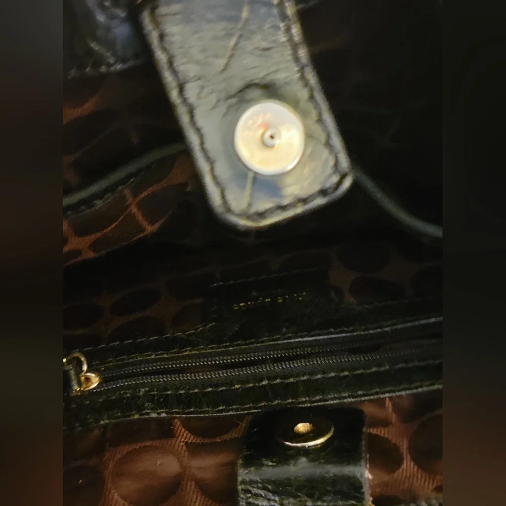 KATE SPADE CROC EMBOSSED, SUEDE & LEATHER 12IN 12IN HOBO BAG - Picture 3 of 12
